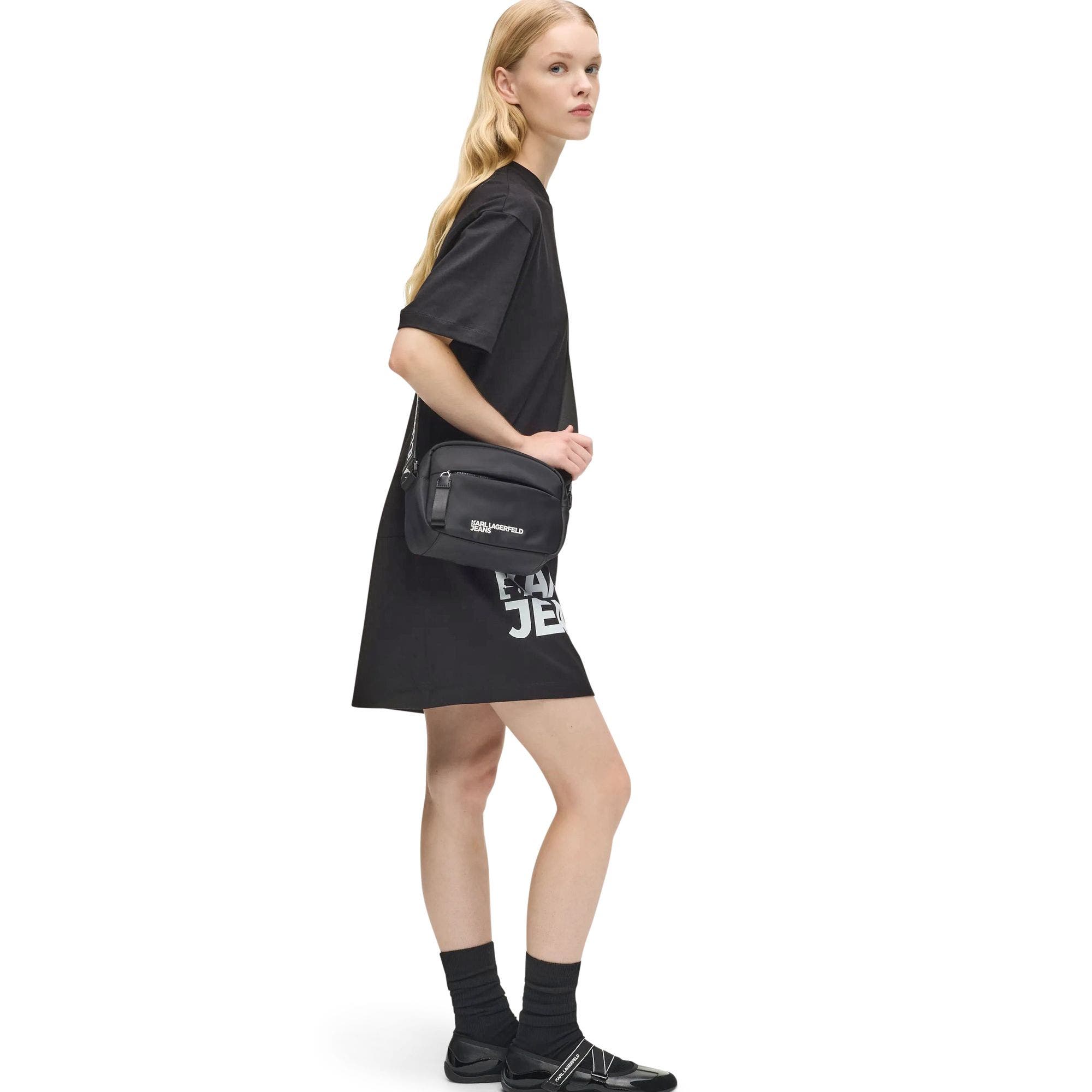 Essential Nylon Crossbody Bag, Alternate, color, Black