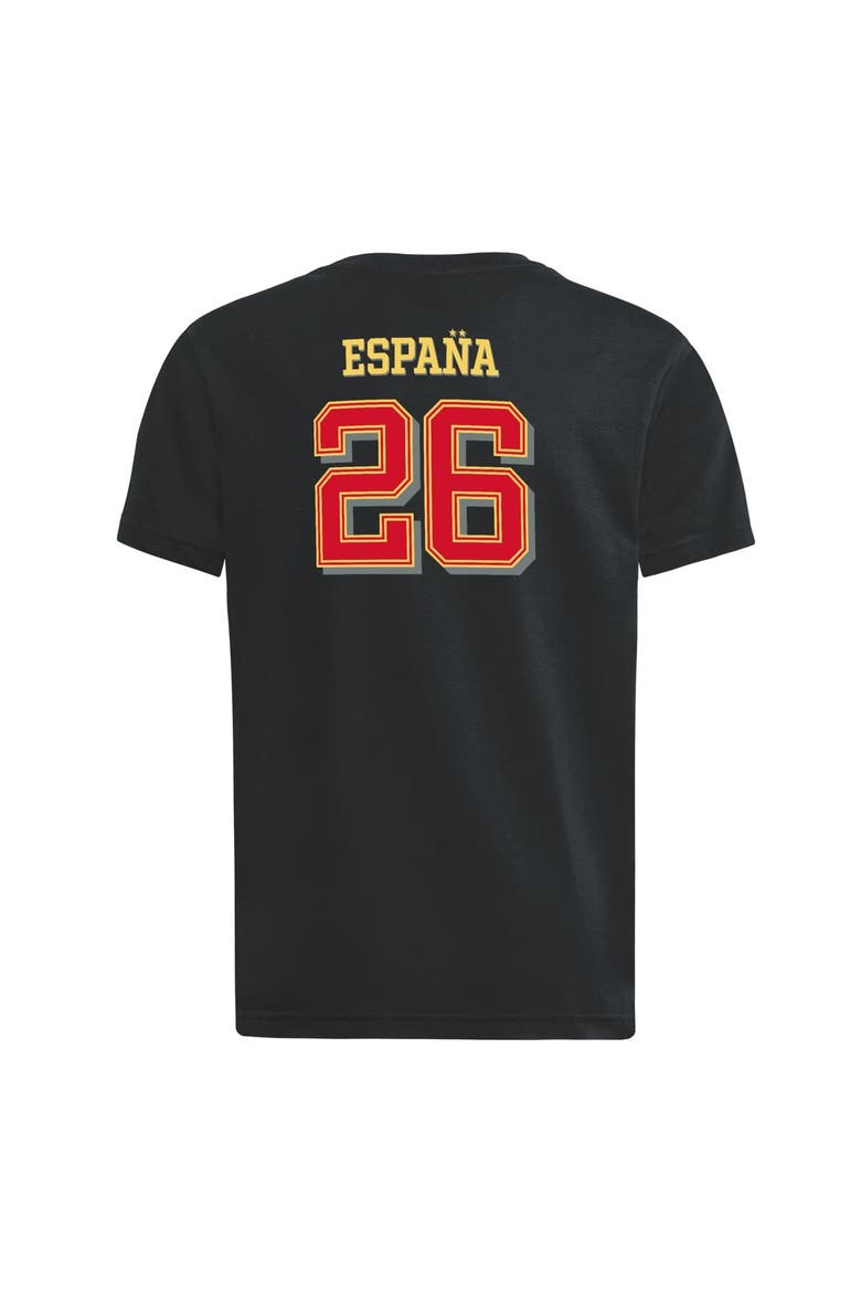 Youth adidas Black Spain National Team 2026 FIFA World Cup Champions Trophy T-Shirt, Alternate, color, Black