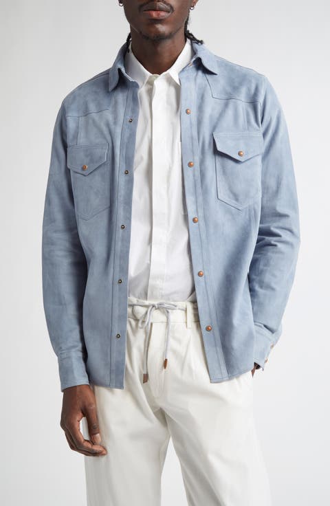Texas Suede Snap-Up Shirt