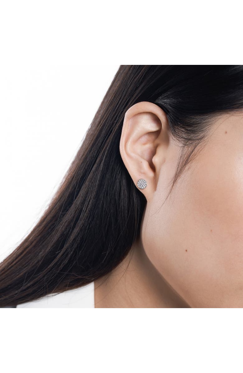 ginette ny Round Sequin Diamond Studs, Alternate, color, White Diamonds