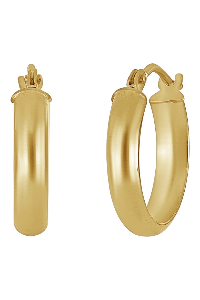 14K Gold Wide Huggie Hoops (Nordstrom Exclusive), Main, color, YELLOW GOLD