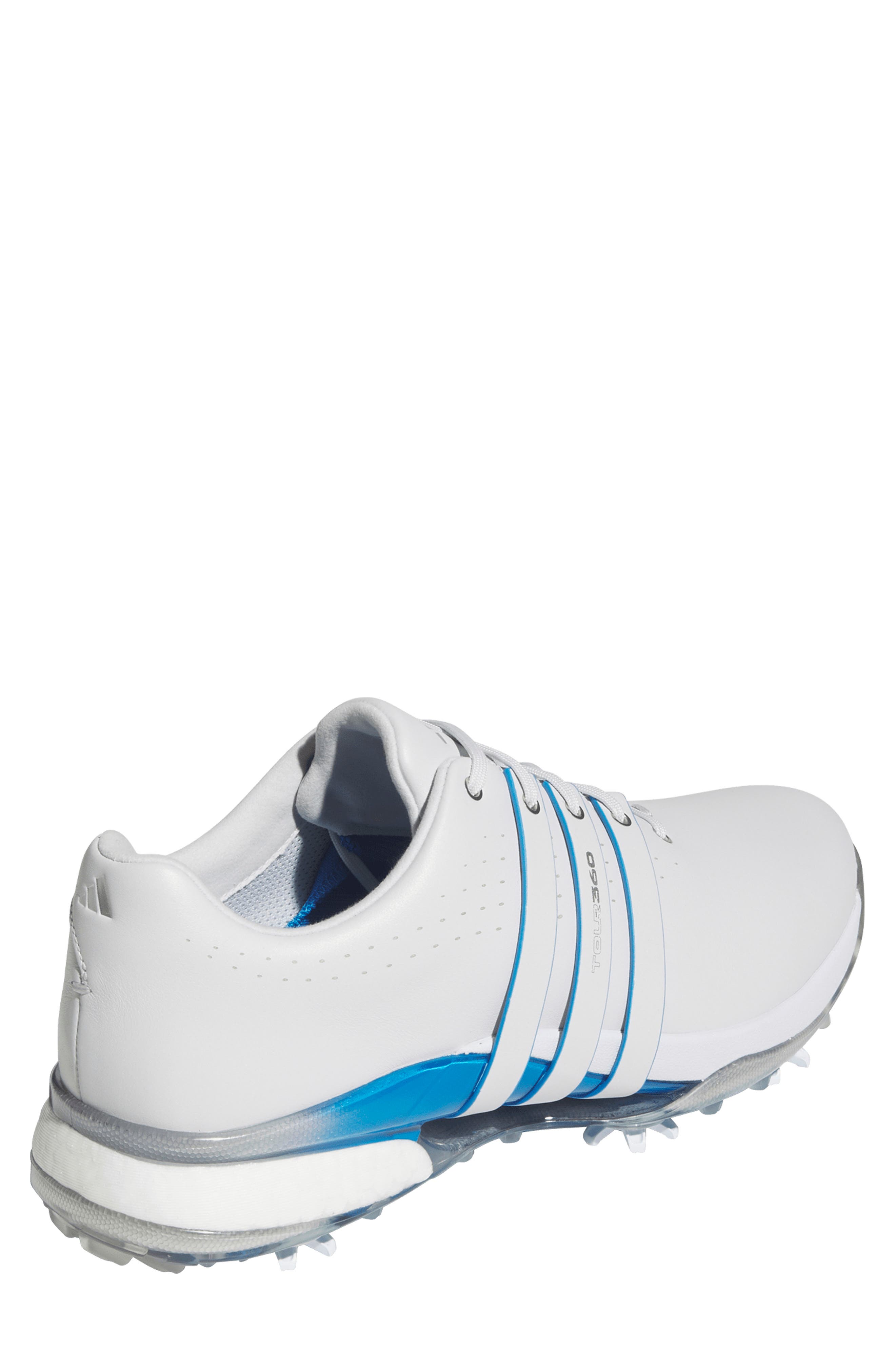 adidas Tour360 24 Golf Shoe, Alternate, color, Grey/ Silver Metallic/ Blue
