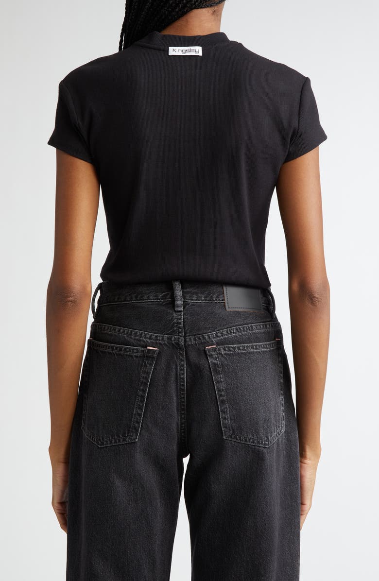 K.NGSLEY Sam Stretch Cotton Rib T-Shirt, Alternate, color, 
