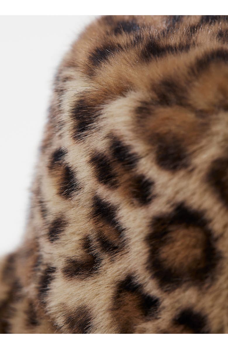 & Other Stories Leopard Print Faux Fur Bucket Hat, Alternate, color,