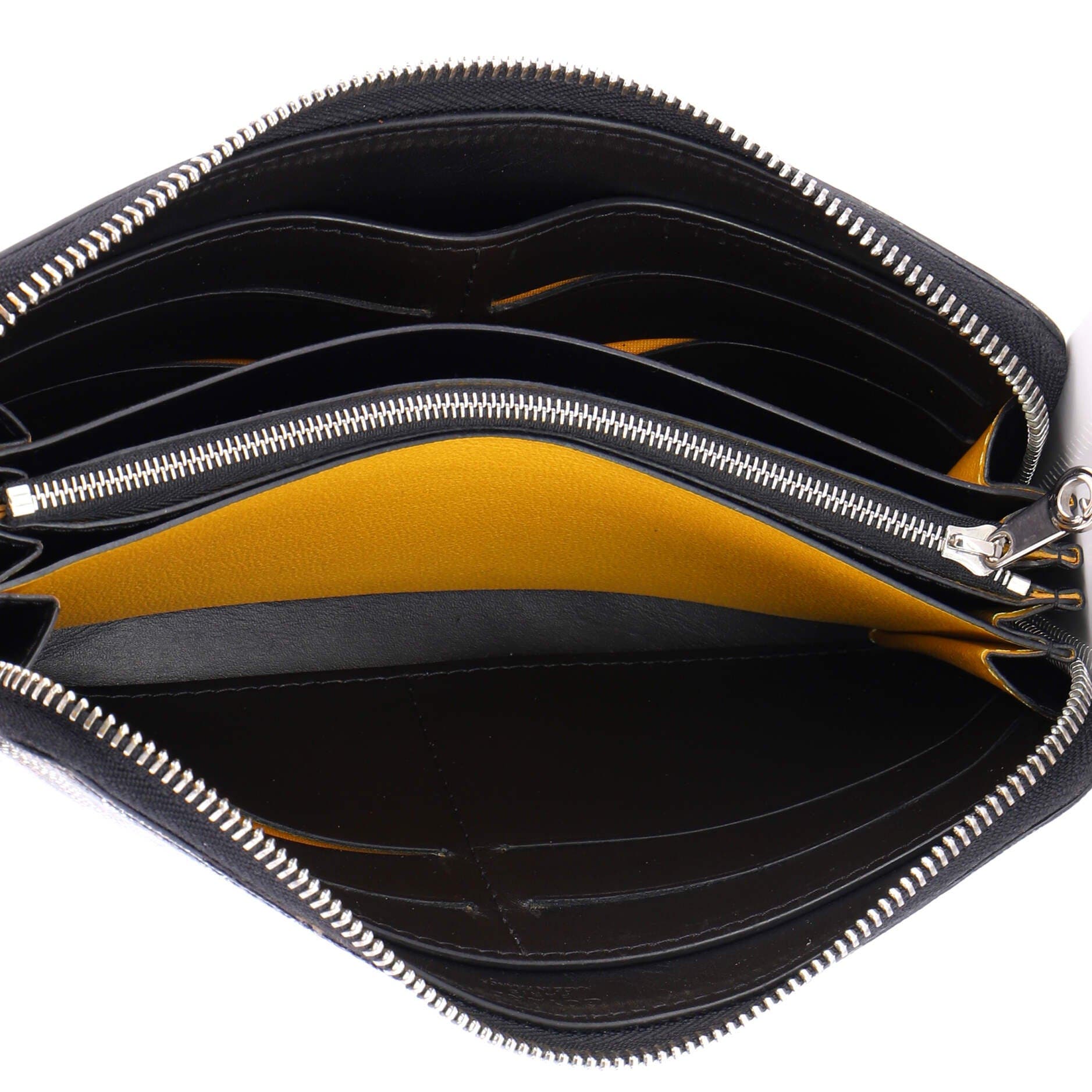 Matignon Zip Wallet Coated Canvas with Leather, Alternate, color, Black