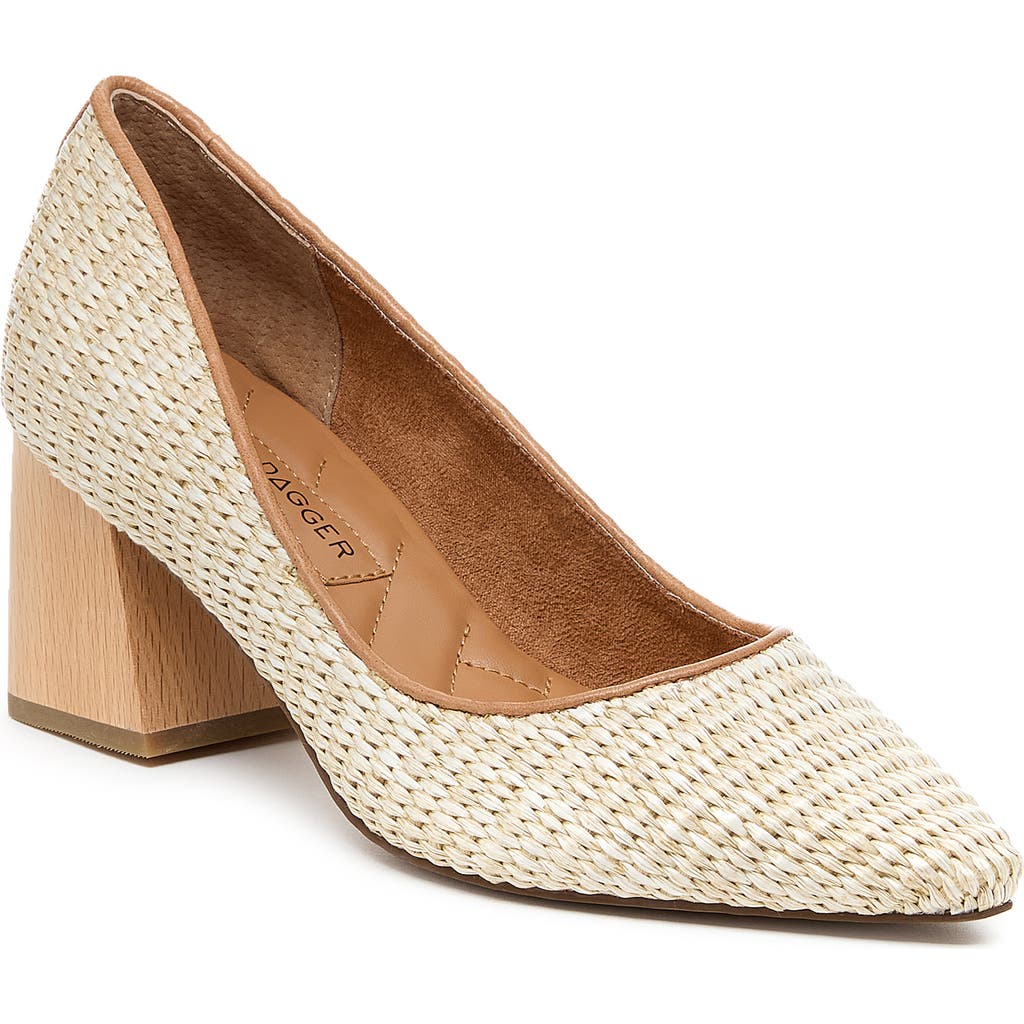 Kelsi Dagger Brooklyn Woven Pointed Toe Pump In Natural