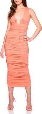 Susana Monaco Square Wire Gathered Tank Maxi Dress
