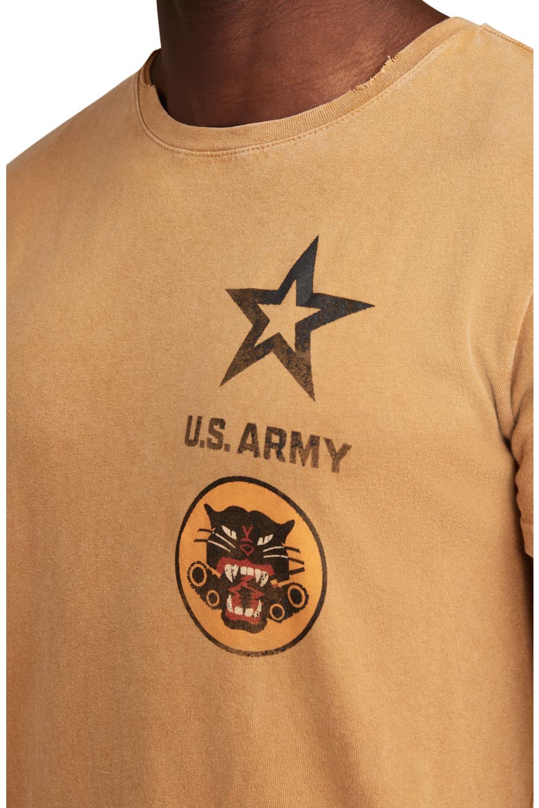 Army Tank Destroyer Units Distressed Cotton Graphic T-Shirt, Alternate, color, WOOD THRUSH