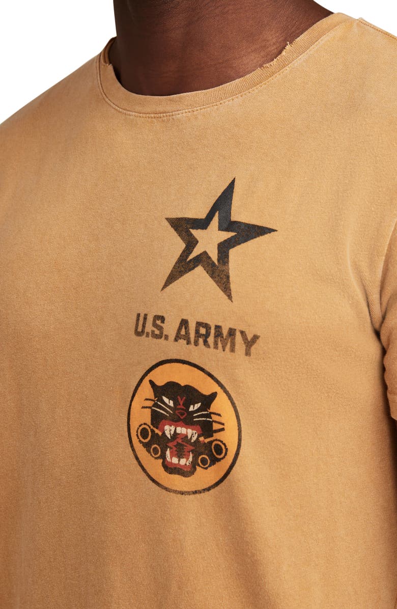 Lucky Brand Army Tank Destroyer Units Distressed Cotton Graphic T-Shirt, Alternate, color, 