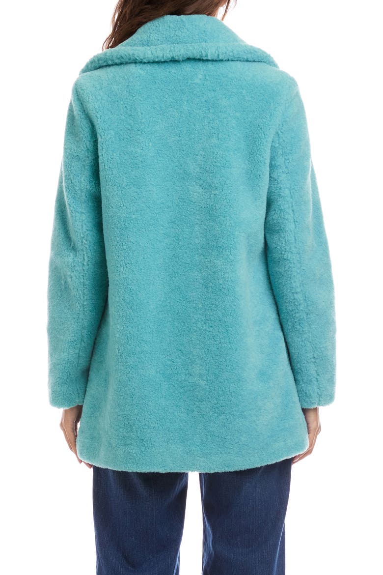 Faux Shearling Coat, Alternate, color, AQUA