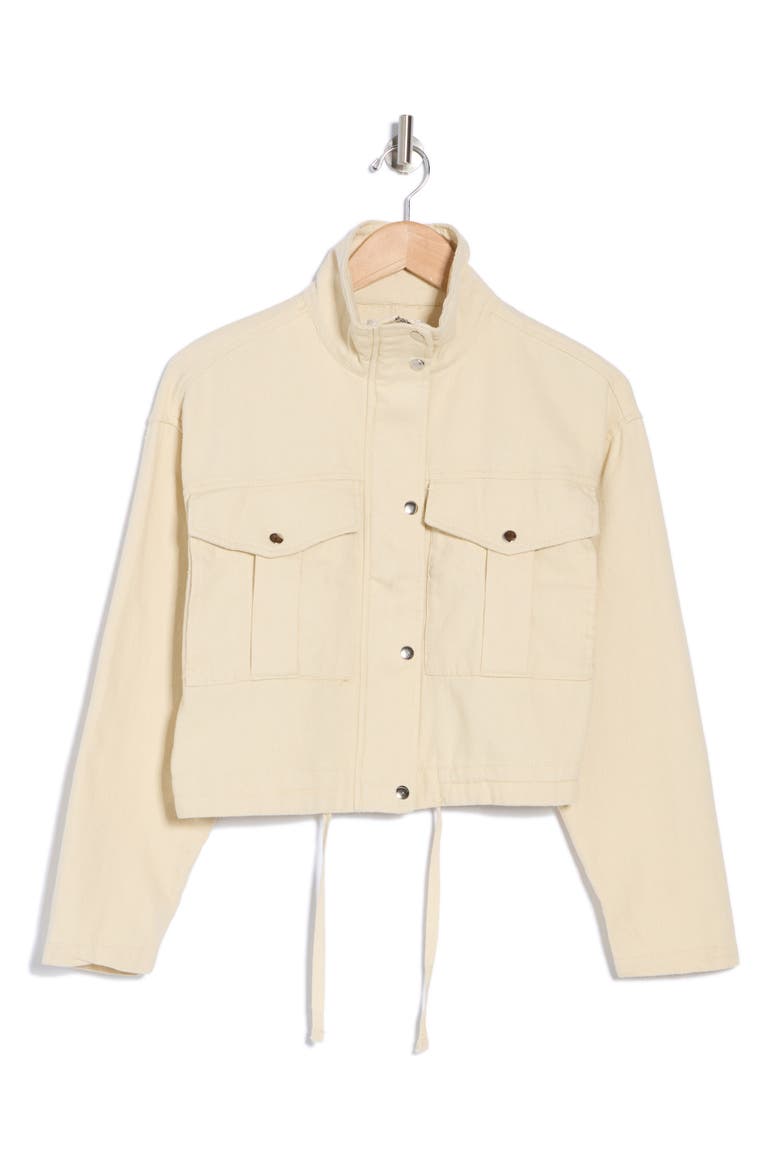 Crop Cargo Jacket, Alternate, color, ECRU