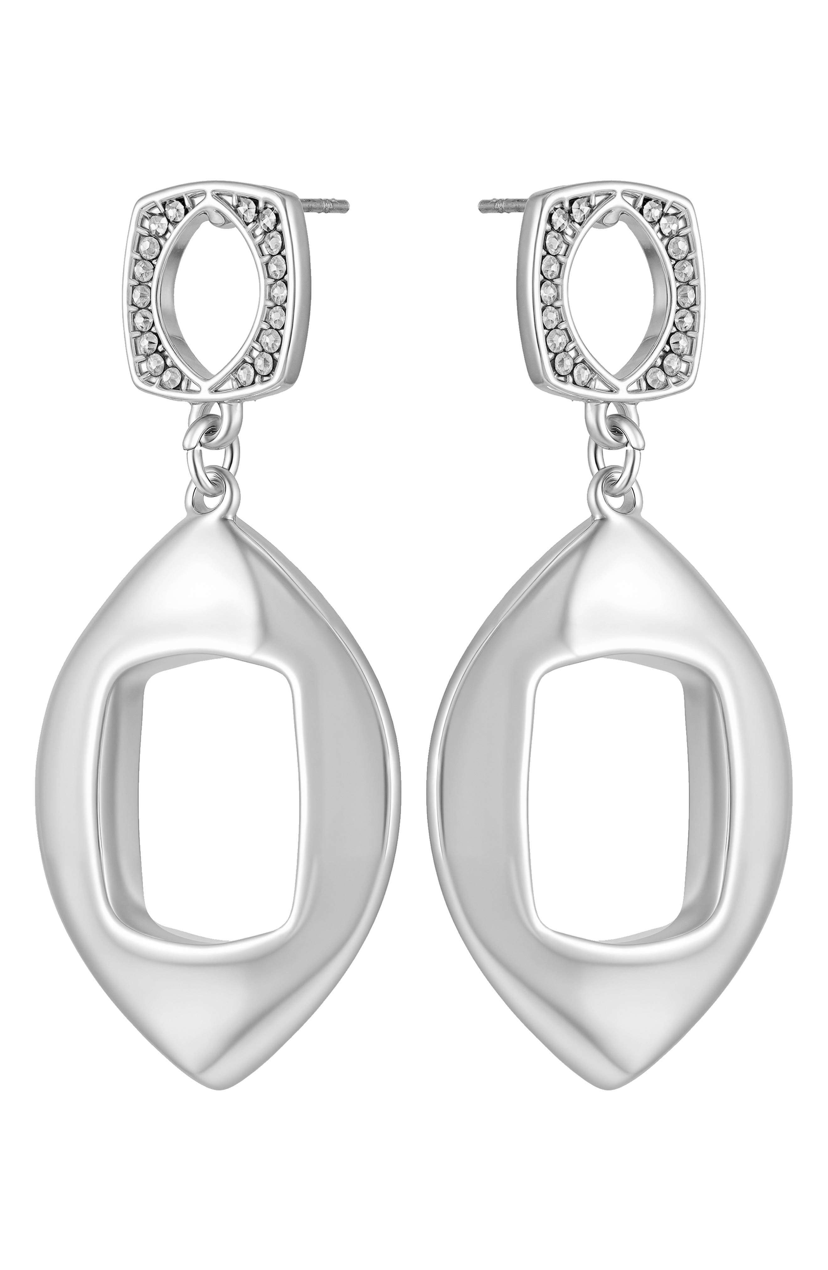 Vince Camuto Pavè Double Drop Earrings