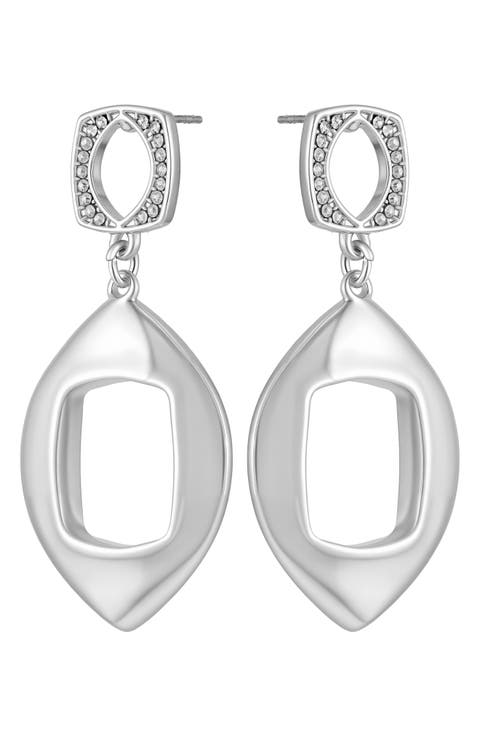 Pavè Double Drop Earrings