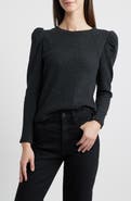 Wit & Wisdom Puff Shoulder Long Sleeve Thermal Top