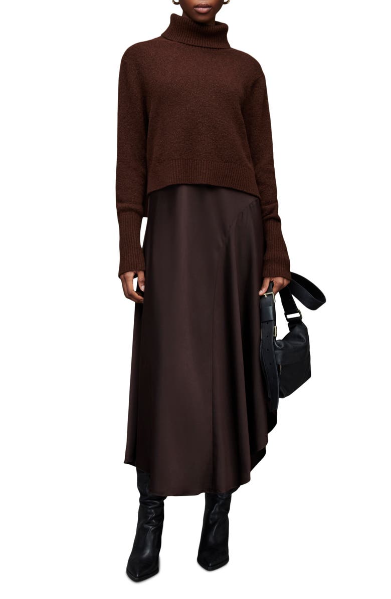 AllSaints Arta 2-in-1 Dress, Alternate, color, Wood Violet