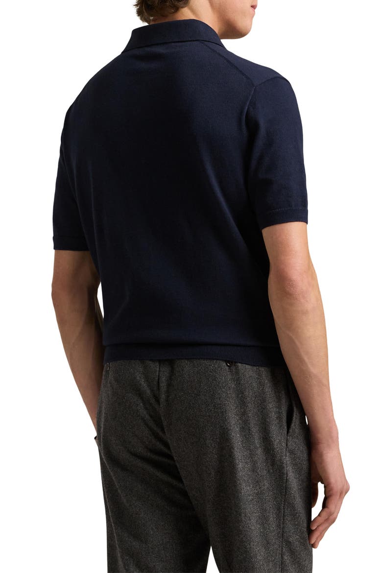 Regular Fit Cotton Polo Sweater, Alternate, color, HUNTER NAVY