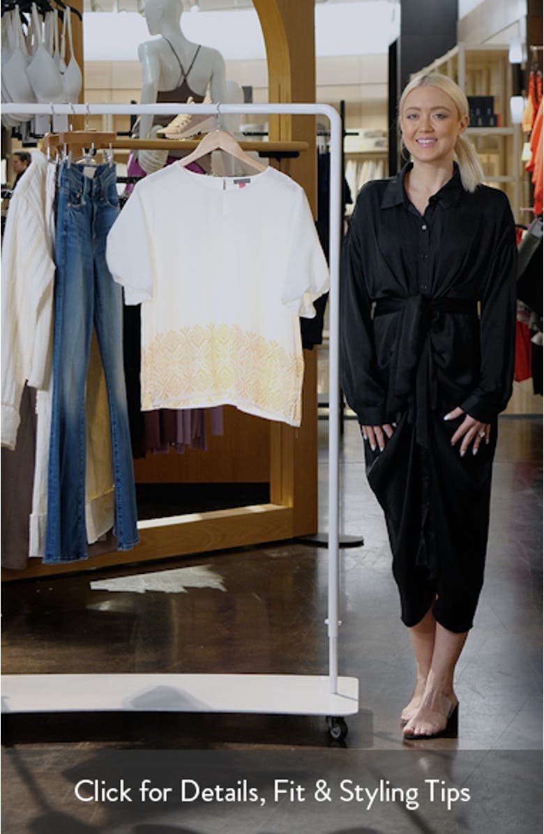 Embroidered Puff Sleeve Top, sales video thumbnail