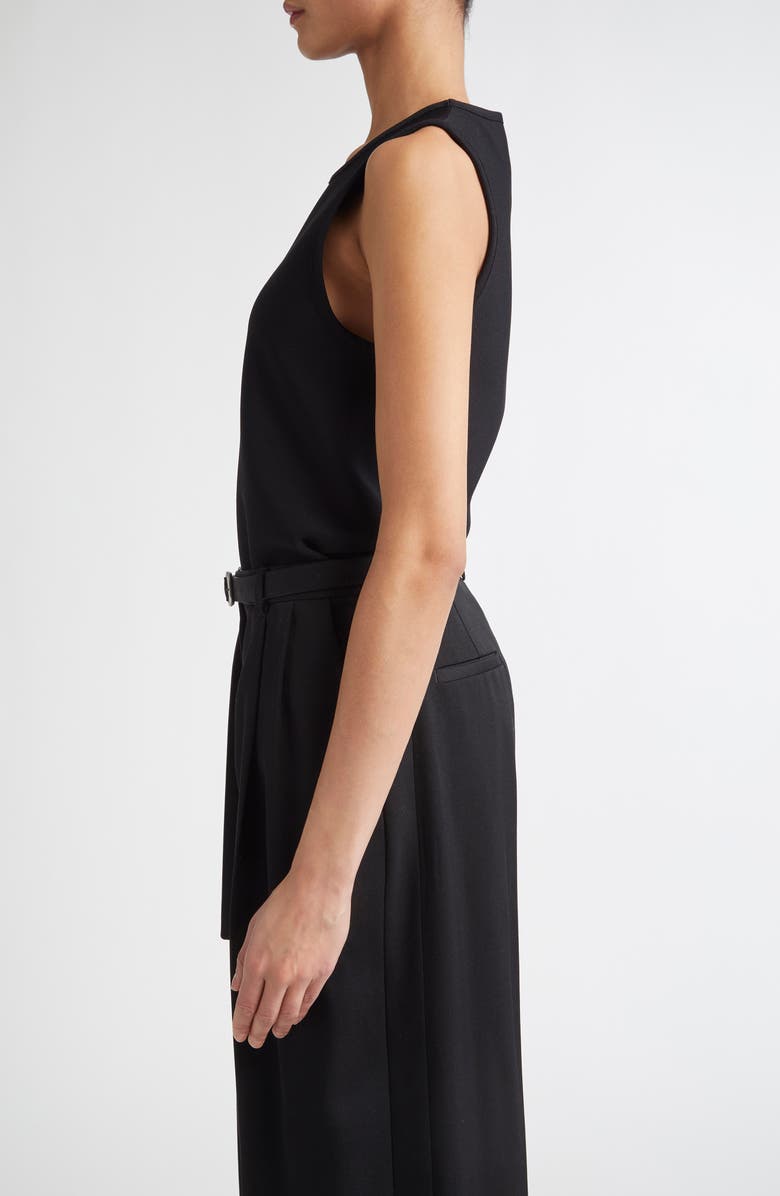 Jil Sander Superfine Interlock Tank, Alternate, color, Black