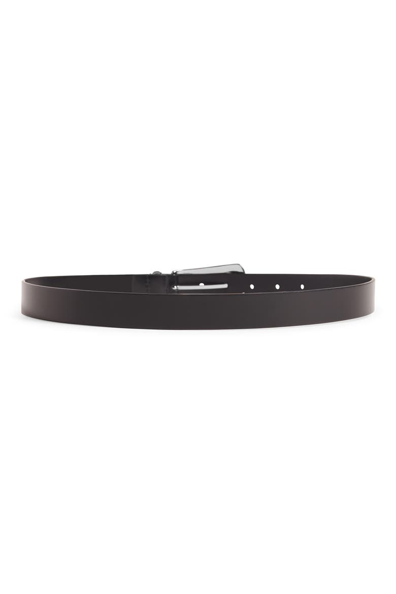 The Statement Leather Belt, Alternate, color, BLACK/ NICKEL