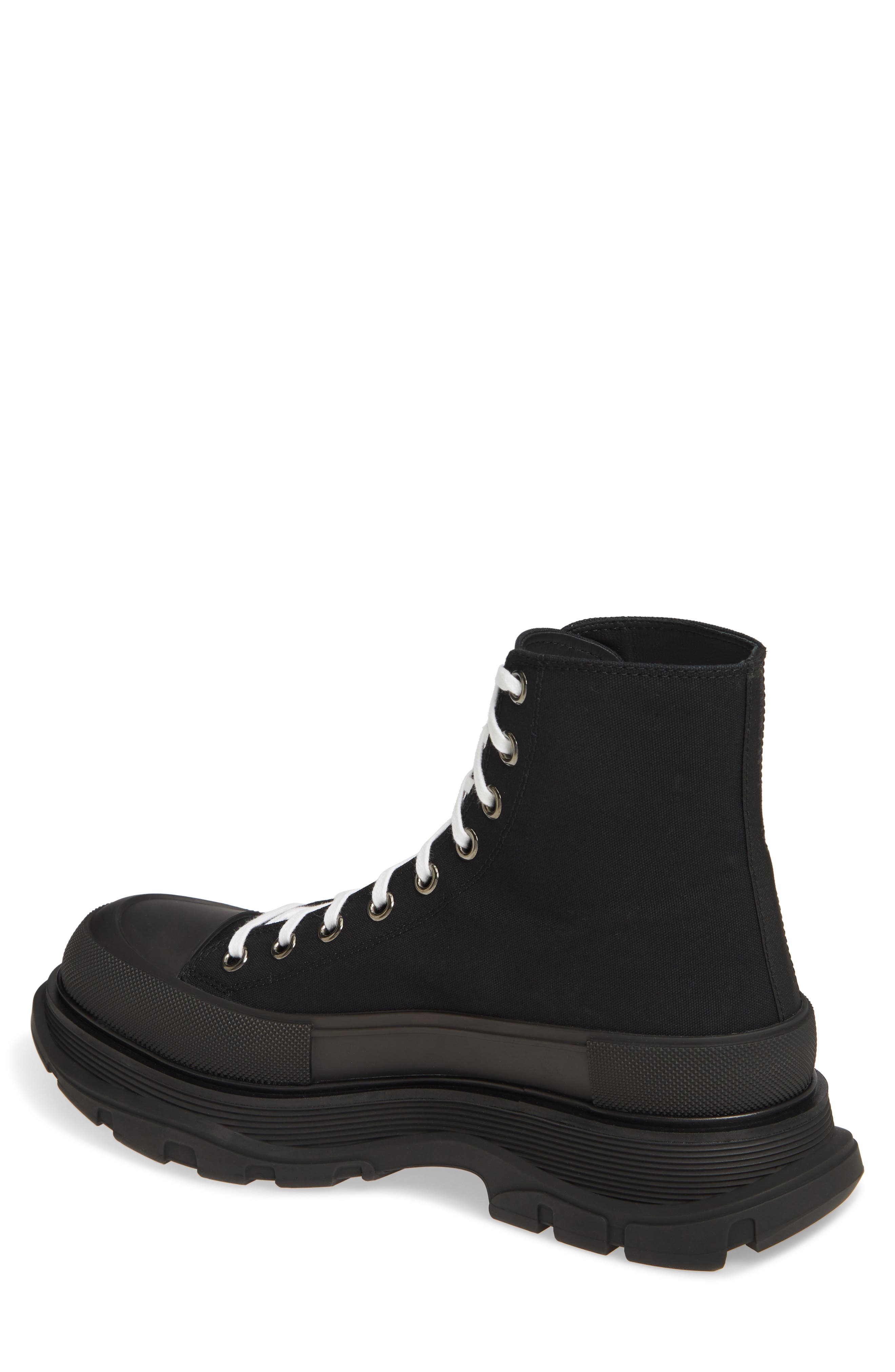 McQueen Alexander McQueen Cap Toe Boot, Alternate, color, 