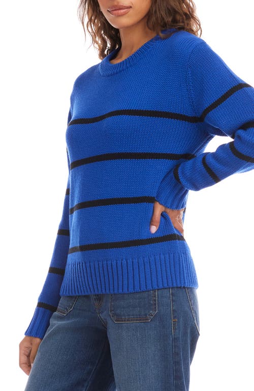 Karen Kane Stripe Crewneck Sweater In Multi