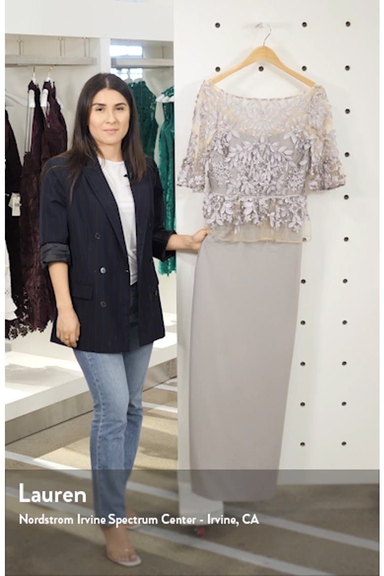 Embroidered Mock Two-Piece Gown video