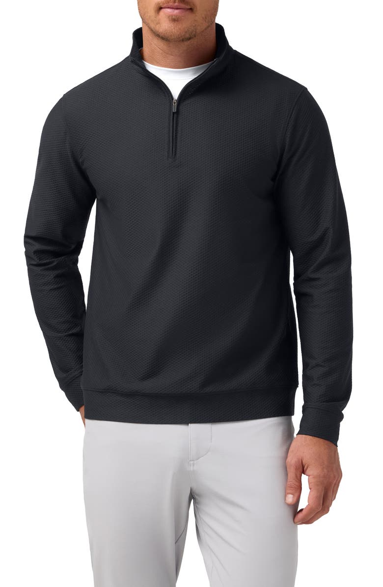 Mizzen+Main Easton Textured Quarter Zip Pullover, Main, color, 