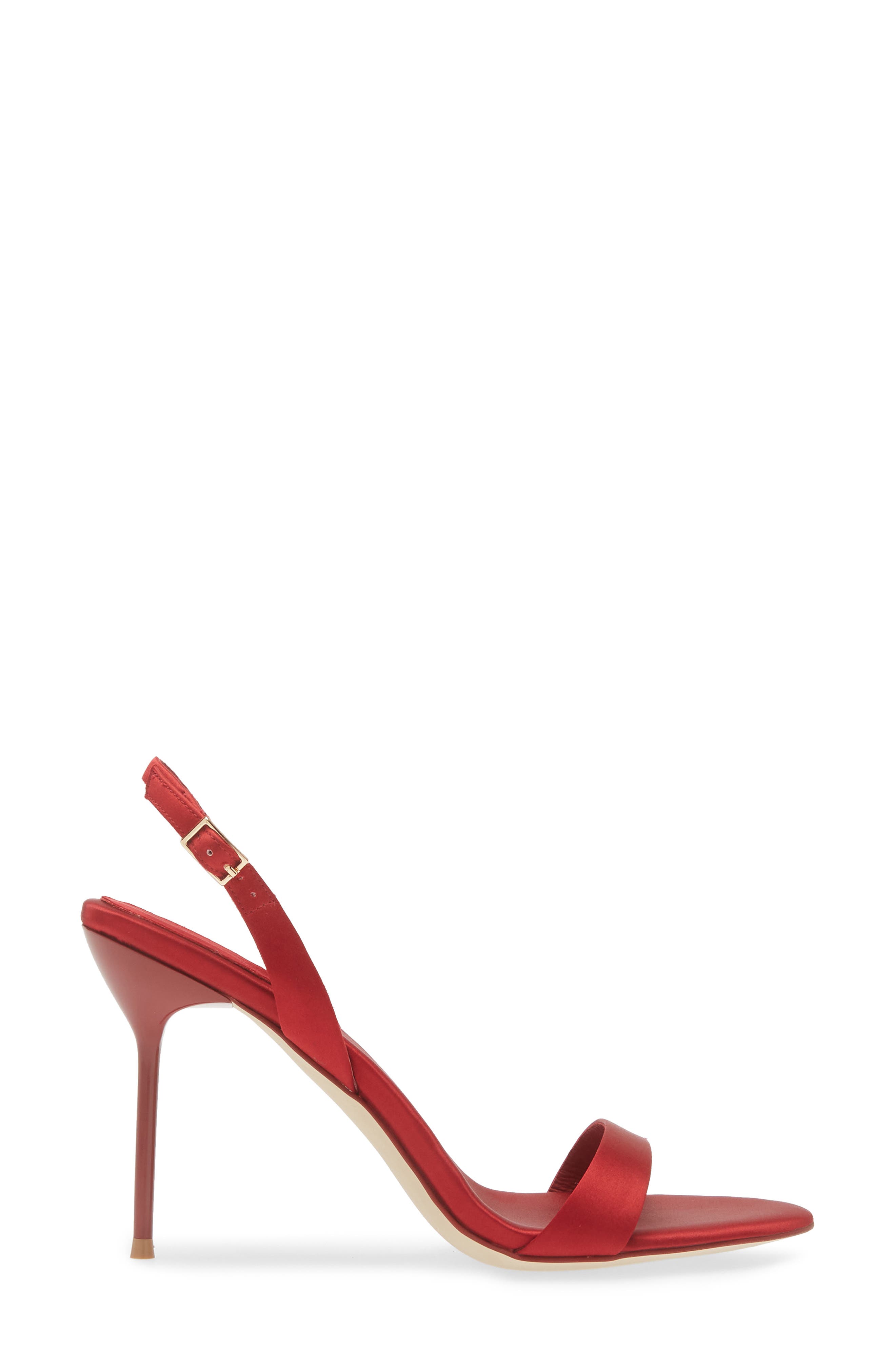 Go-Getter Sandal, Alternate, color, RED SATIN