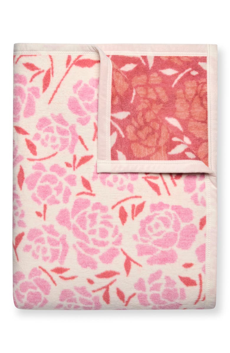 ChappyWrap Peony Petals Throw Blanket, Main, color, Pink