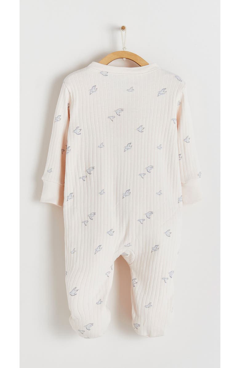 Babycottons Premium Cotton Goose Zip Footed Pajama for Infant, Alternate, color, Ivory