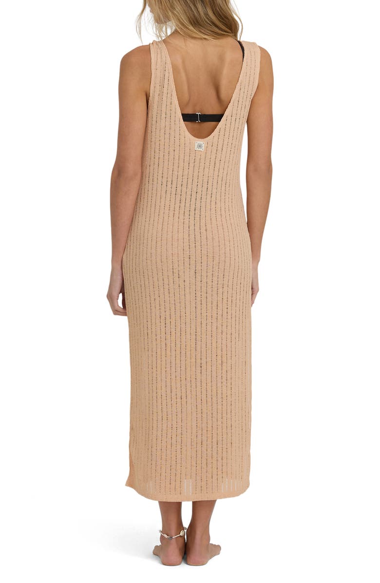 Billabong Laura Semisheer Cotton Blend Cover-Up Maxi Dress, Alternate, color, Natural