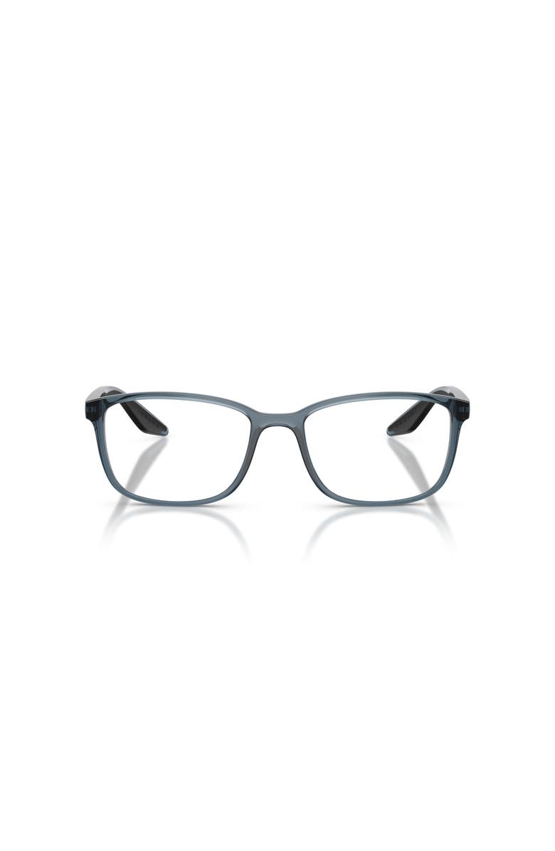 Prada Linea Rossa 55mm Rectangle optical glasses, Alternate, color, Transparent