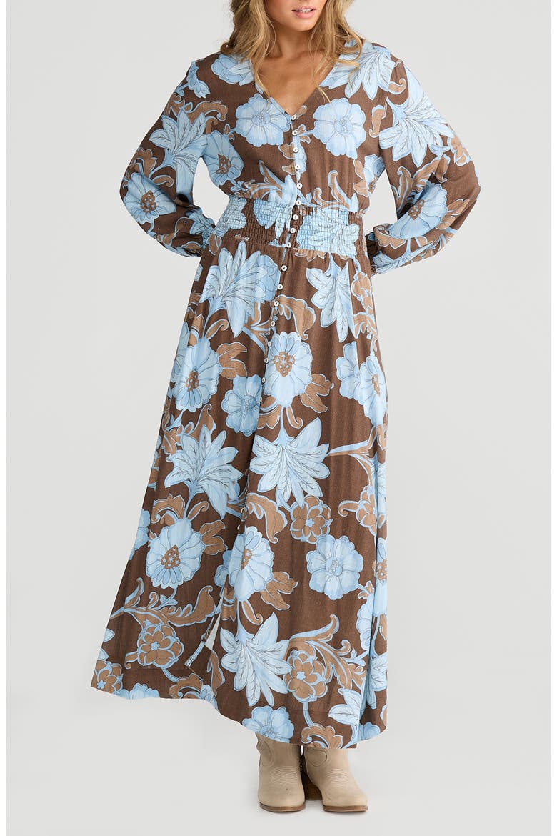 Halcyon Maxi Dress, Alternate, color, CHOCOLATE IBIZA