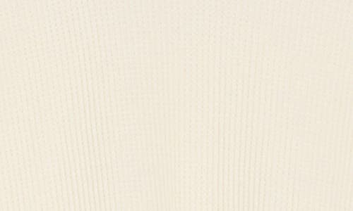 Melrose And Market Cozy Waffle Sweater In Ivory Dove