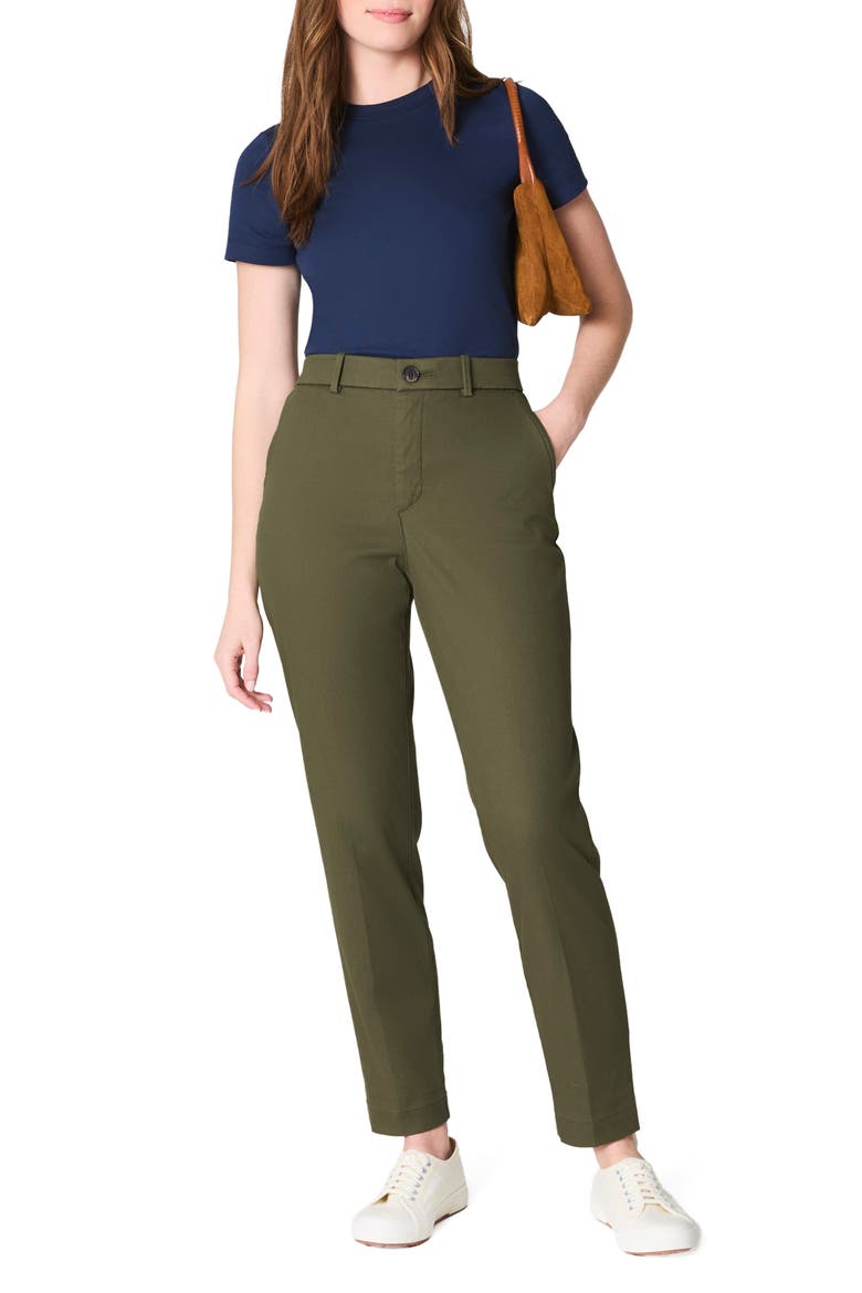 SPANXsupersmooth™ Stretch Twill Straight Leg Pant, Alternate, color, DARK PINE
