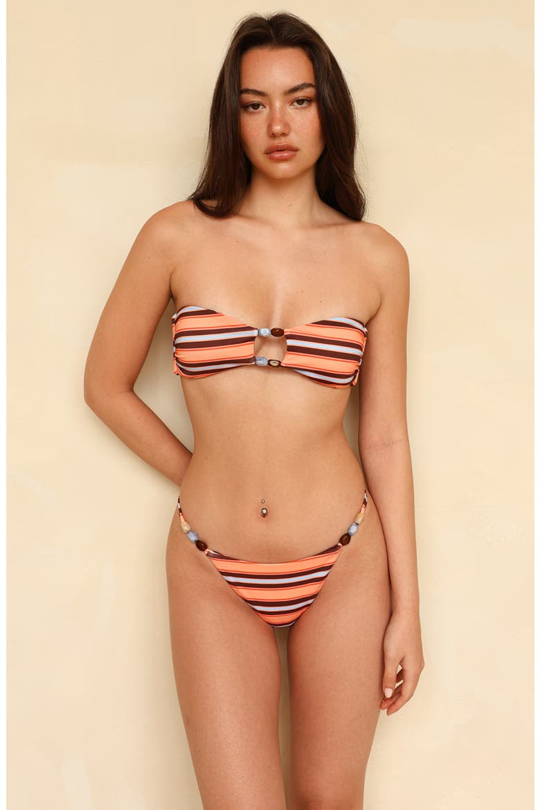 Bare Escape Super Cheeky Bikini Bottom, Alternate, color, Rayas