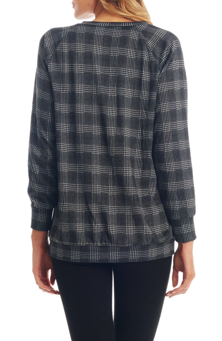 Everly Grey Augusta Plaid Maternity/Nursing Pullover, Alternate, color,