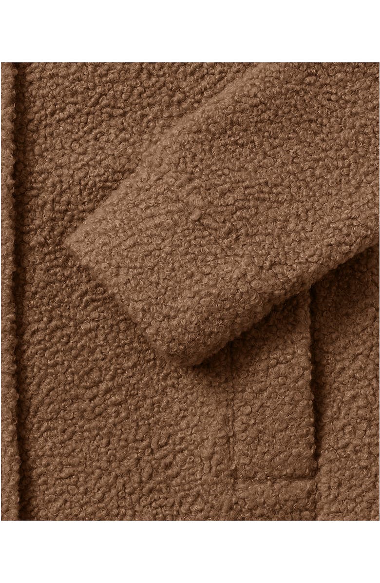 Lands' End Boucle Fleece Coat, Alternate, color, Honey Beige