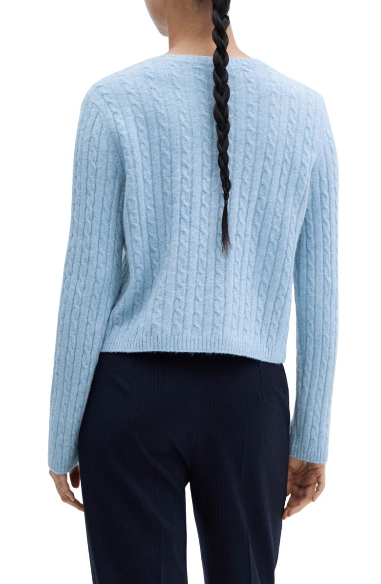 MANGO Crewneck Cable Sweater, Alternate, color, 