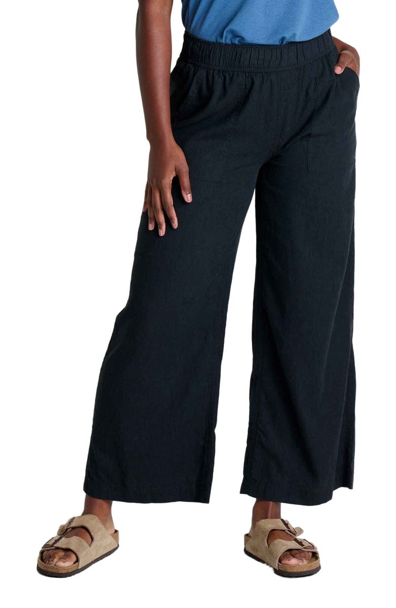 Toad & Co Women's Taj Hemp Wide Leg Pant, Main, color, Black