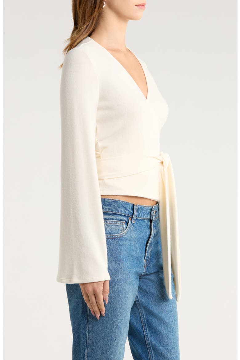 Kylen Wrap Top, Alternate, color, FIOR DI LATTE