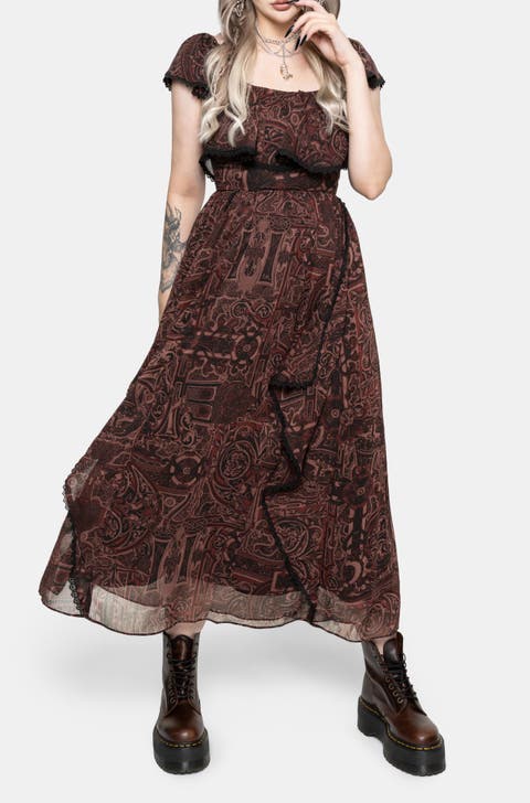 Kells Lace Trim Midaxi Dress
