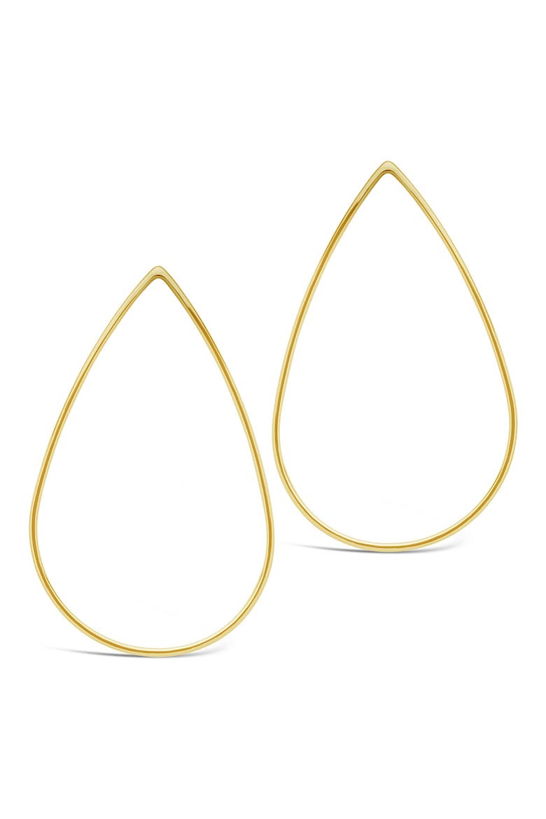 14K Gold Plated Teardrop Stud Earrings, Main, color, GOLD