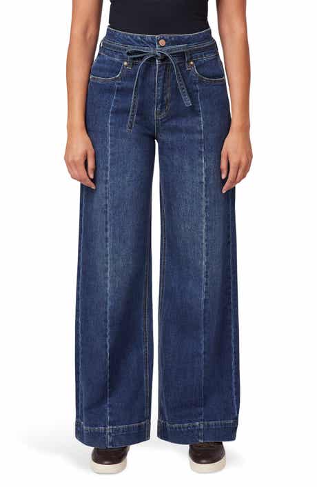 Scotch & Soda Belted High Waist Wide Leg Jeans