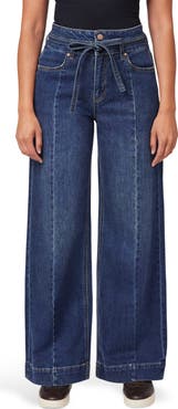 Scotch & Soda Belted High Waist Wide Leg Jeans