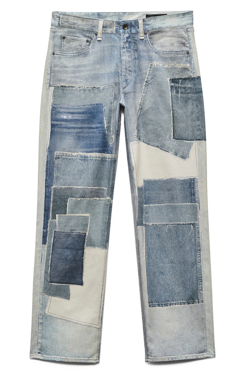 rag & bone Fit 4 Miramar Canvas Straight Leg Jeans, Alternate, color, Patchwork