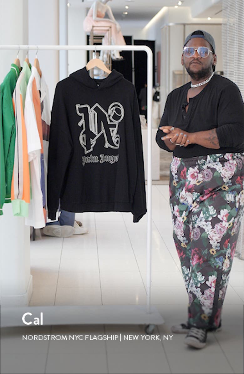 Statement Monogram Embroidered Hoodie, sales video thumbnail