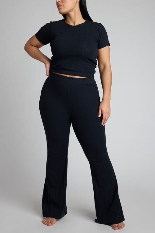 Negative Underwear Pointelle Flare Pant In Black