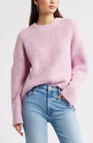 Open Edit Oversize Fuzzy Sweater