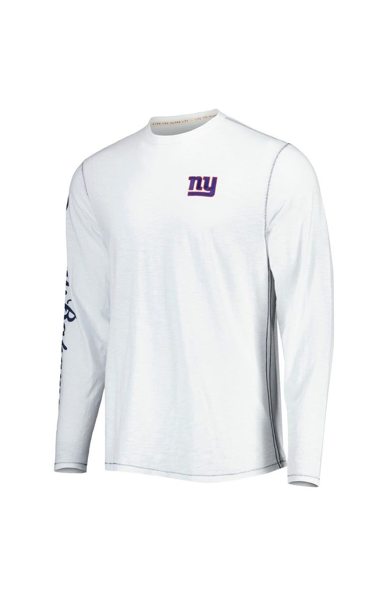 Tommy Bahama Men's Tommy Bahama White New York Giants Laces Out Billboard Long Sleeve T-Shirt, Alternate, color, 